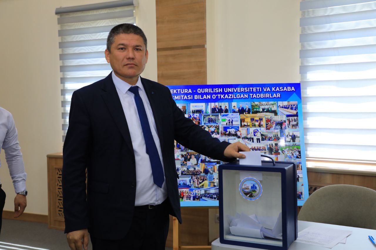 Shu munosabat bilan, Toshkent arxitektura-qurilish universiteti Kasaba uyushmasi qo‘mitasi raisining VII Hisobot-saylov konferensiyasi bo'lib o'tdi