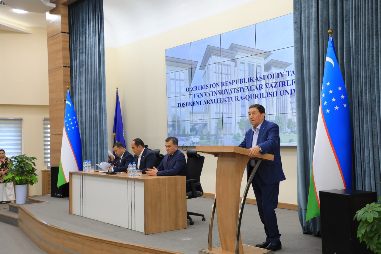 Toshkent arxitektura-qurilish universiteti jamoasiga yangi rektor tanishtirildi
