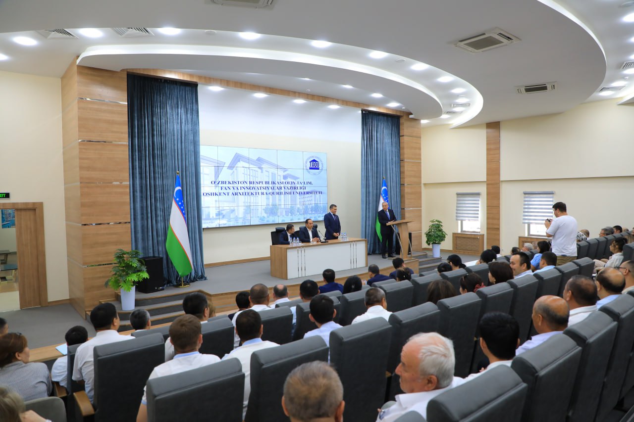 Toshkent arxitektura-qurilish universiteti jamoasiga yangi rektor tanishtirildi