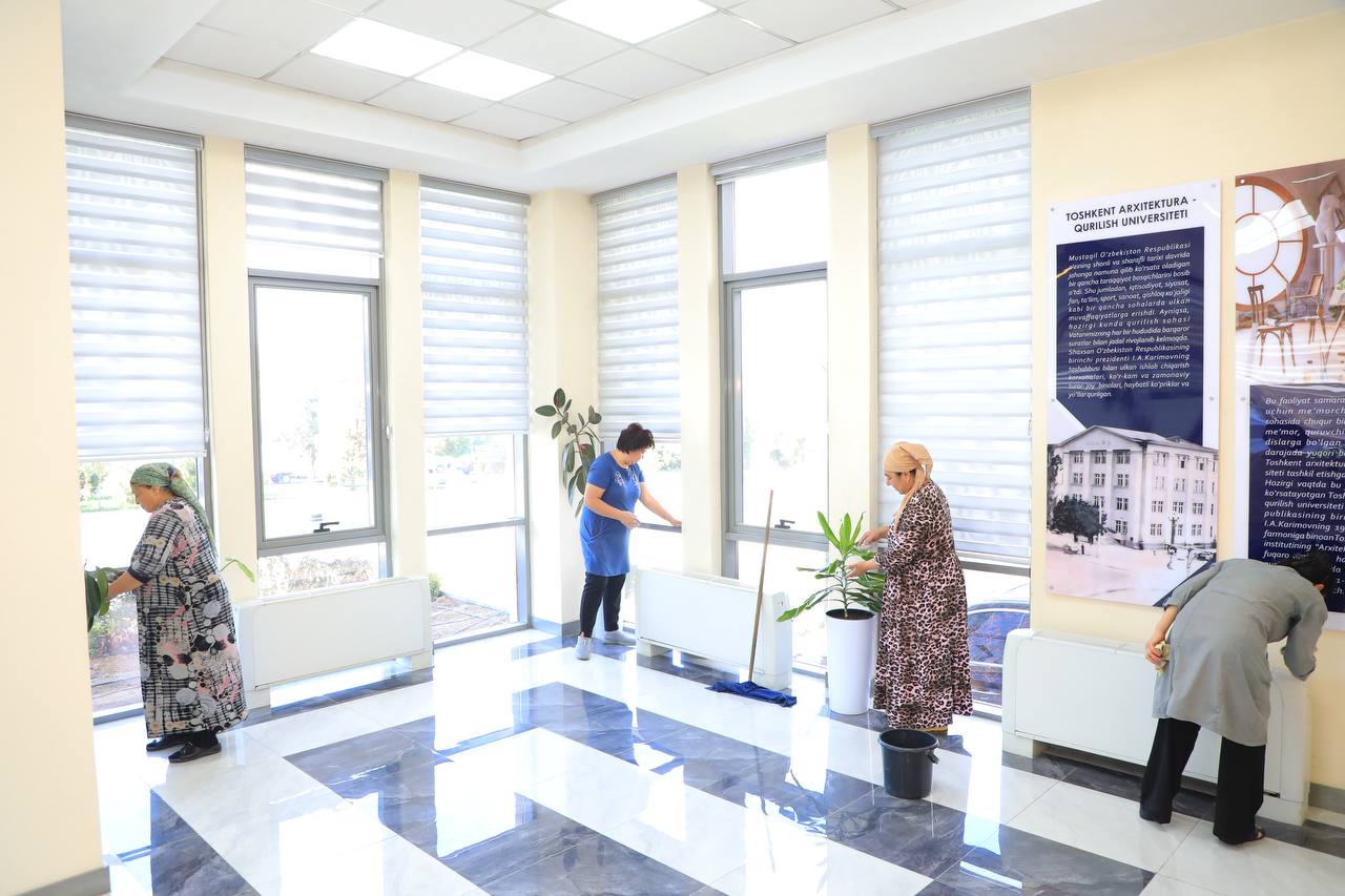 Toshkent arxitektura-qurilish universitetida umumxalq xayriya hashari o'tkazildi
