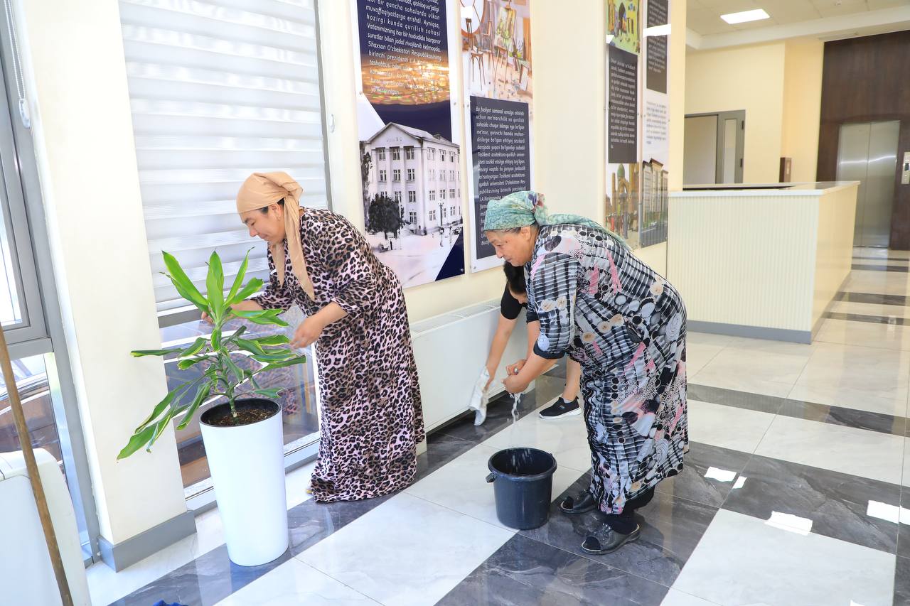 Toshkent arxitektura-qurilish universitetida umumxalq xayriya hashari o'tkazildi