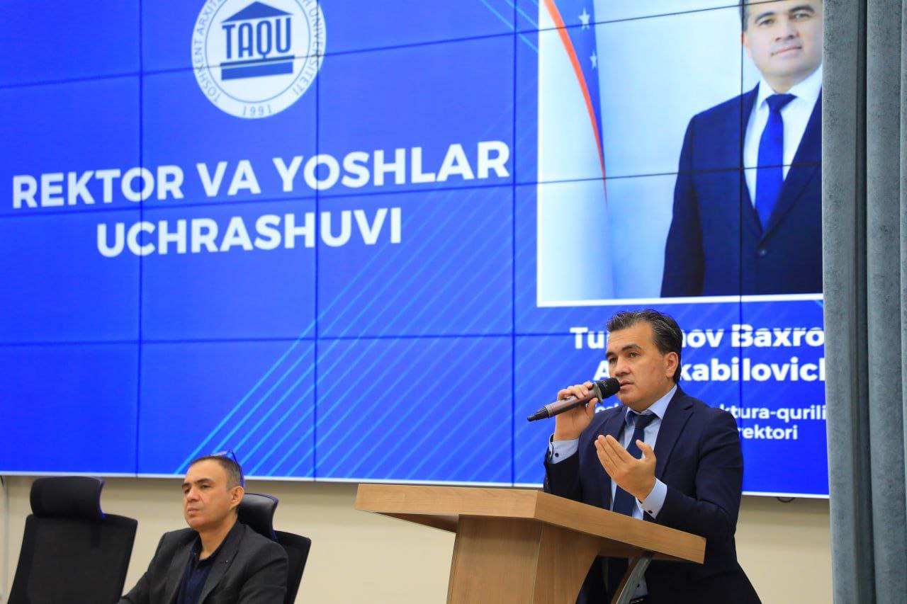 Rektor va yoshlar uchrashuvi