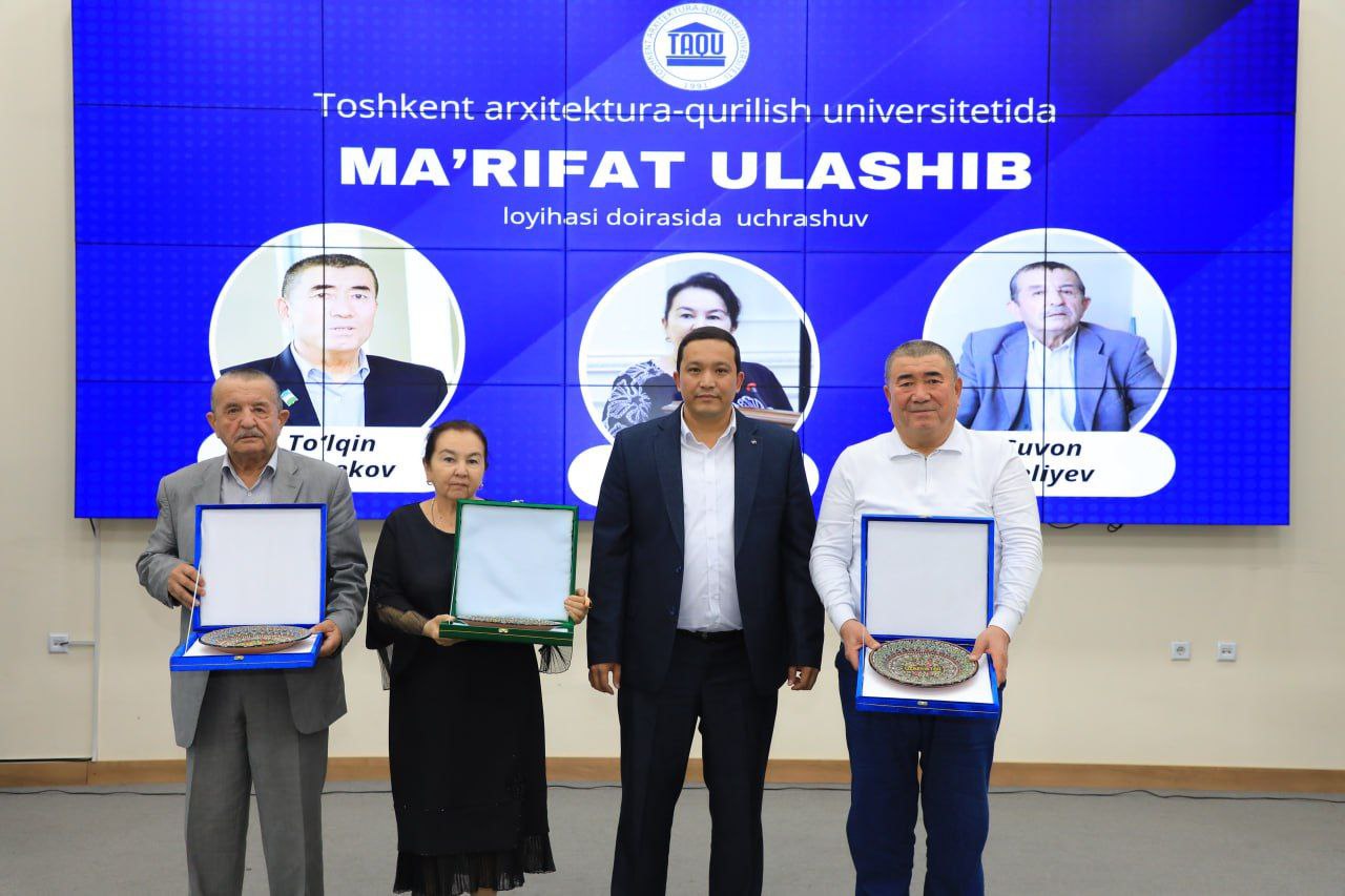 Toshkent arxitektura-qurilish universitetida "Maʼrifat ulashib" loyihasi doirasida tadbir boʻlib oʻtdi