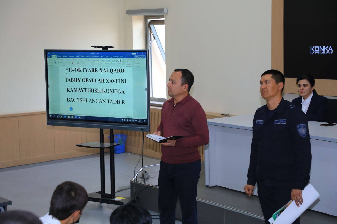 Toshkent arxitektura-qurilish universitetida “Xalqaro tabiiy ofatlarni kamaytirish kuni”ga bag‘ishlangan tadbir o‘tkazildi