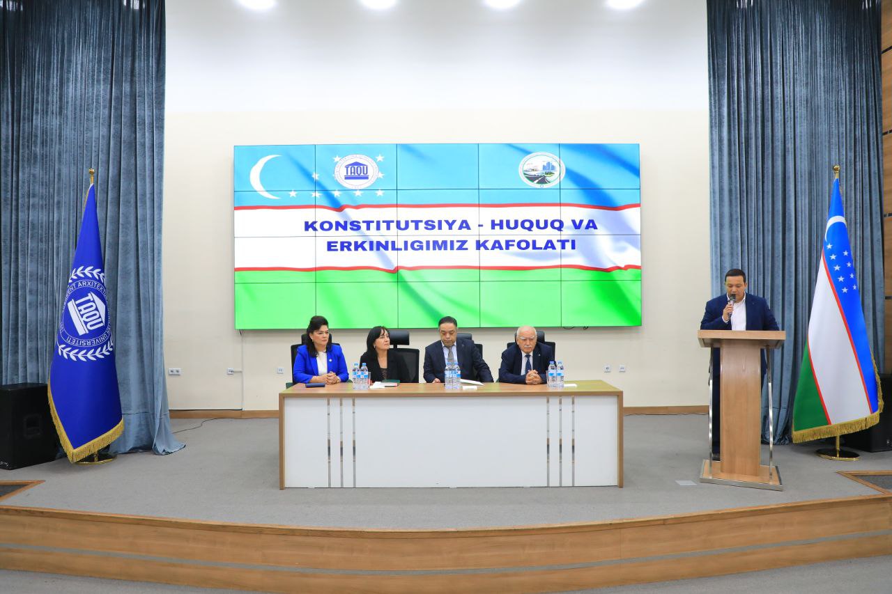 Toshkent arxitektura-qurilish universitetida “Rahbar va yoshlar: Konstitutsiya — huquq va erkinliklarimiz kafolati” mavzusida ochiq muloqot tashkil etildi