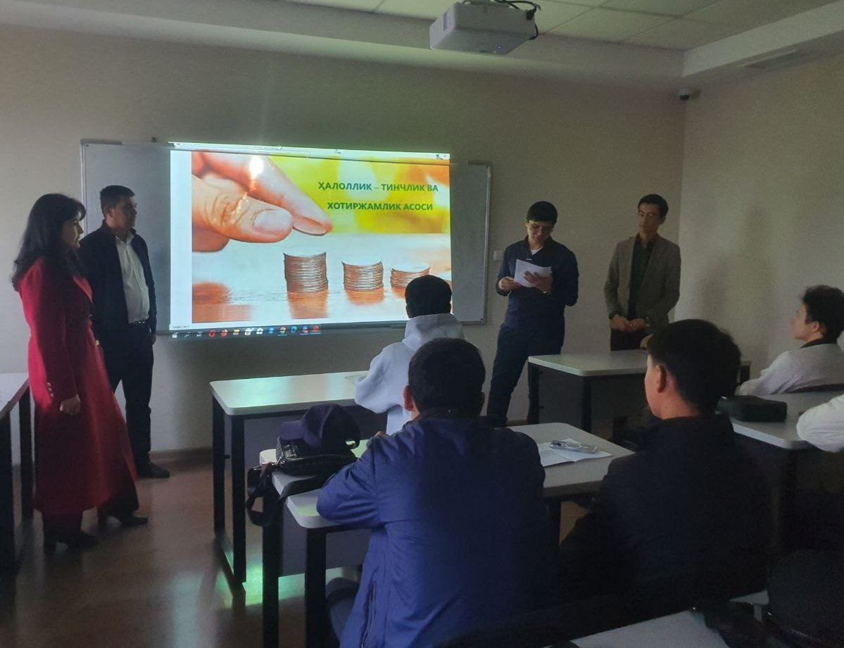 Toshkent arxitektura-qurilish universitetida “Halollik soati” nomli interaktiv suhbat tashkil etildi