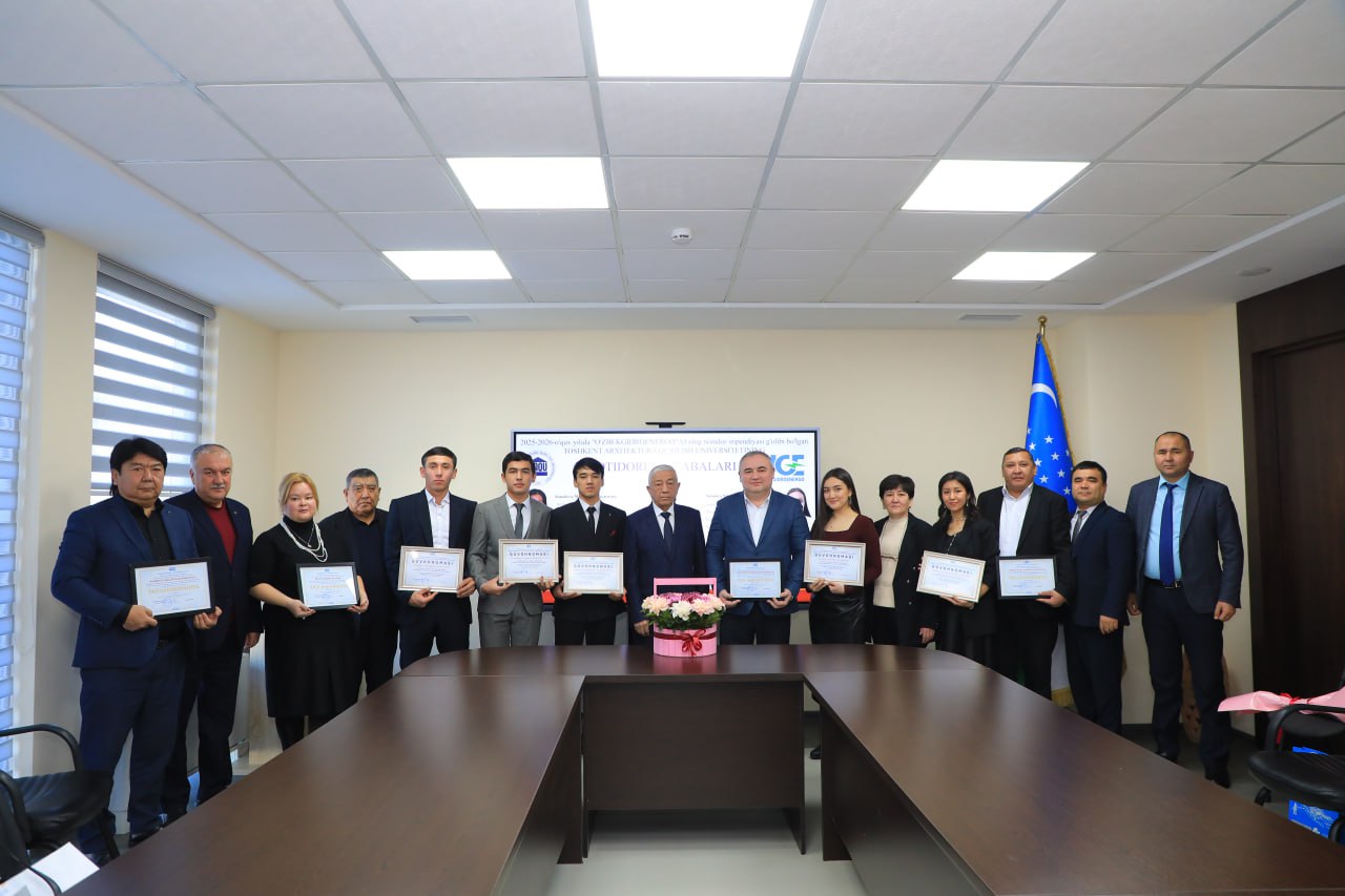 TAQUning bir guruh professor-o‘qituvchilari hamda talabalari taqdirlandilar
