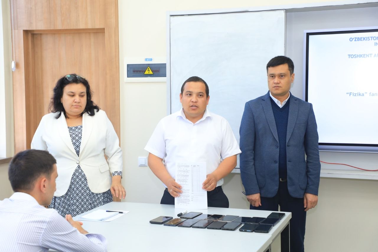 Toshkent arxitektura-qurilish universiteti talabalari o‘rtasida Fizika fanidan olimpiadaning universitet bosqichi bo‘lib o‘tmoqda